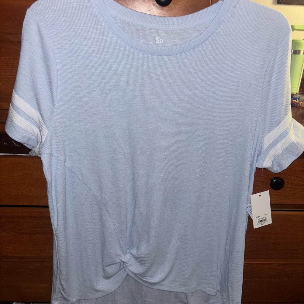 SO Women's Soft Blue Short Sleeve Tee
